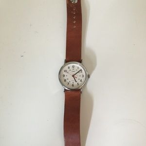 Timex Weekender With Handmade Leather Strap
